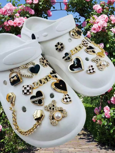 22pcs Bear & Heart Shoe Charms, Detachable & Reusable Shoe Decorative Accessories